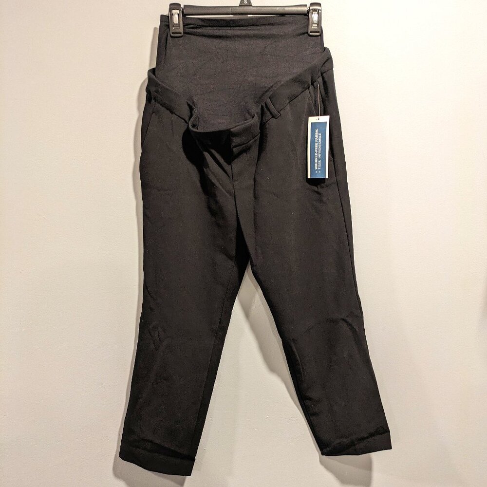NWT maternity old navy full panel Harper black dress pants slacks  Size 8